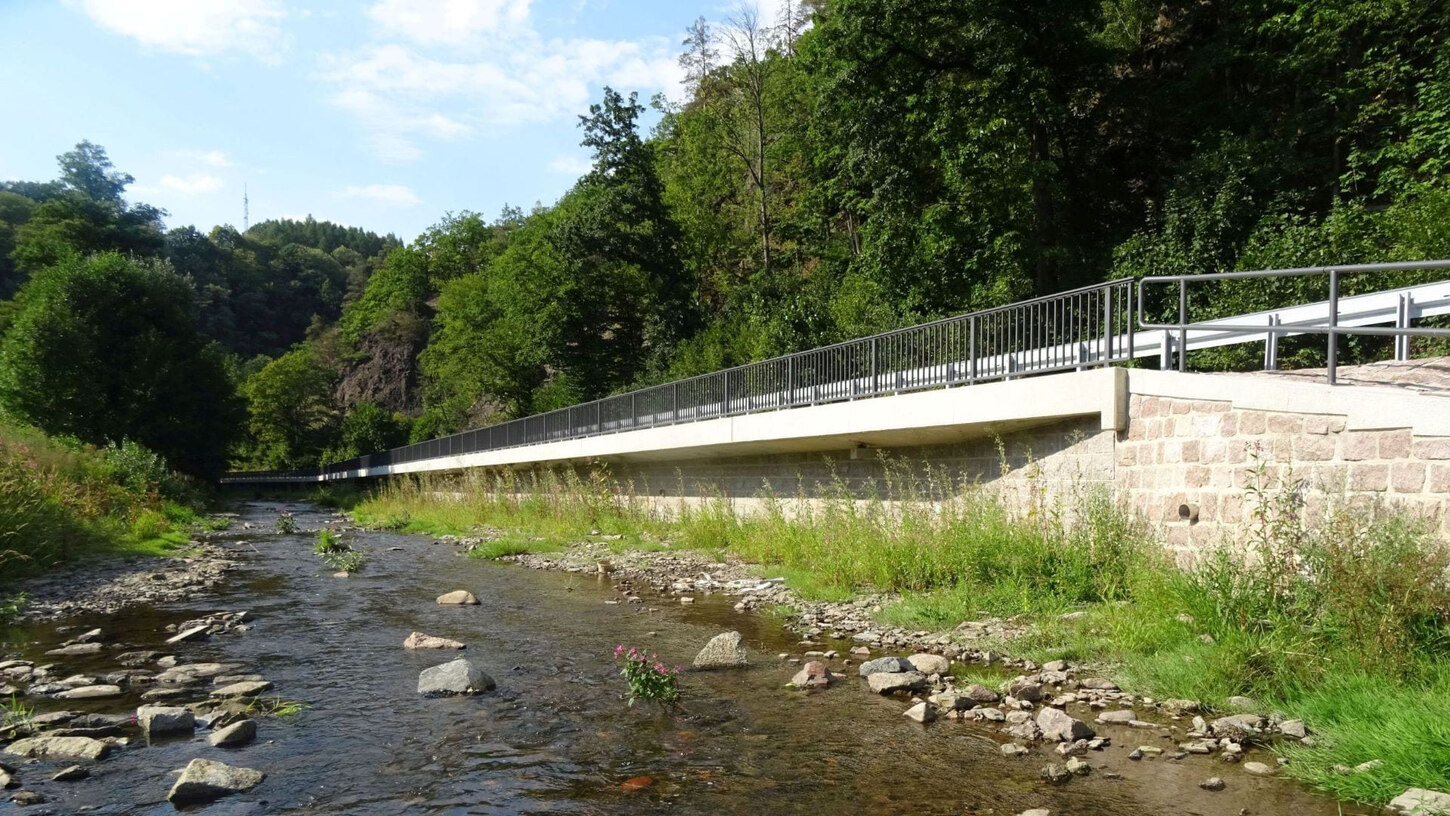 Ersatzneubau Stützwand im Verlauf der S 169 bei Cunnersdorf am Cunnersdorfer Bach 